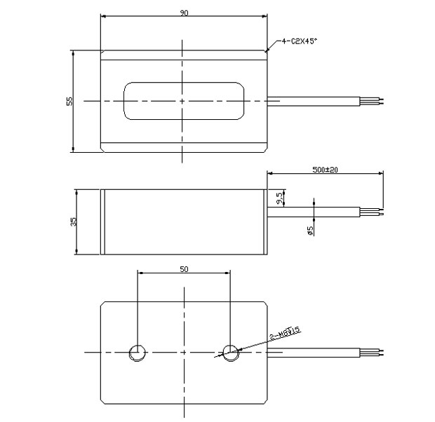 24V方形吸盘MILANCOM米兰·(中国)官方网站-机械手电磁吸盘尺寸图